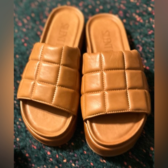 ‼️RARE‼️🎸Silent D🎸🔥NWOT🔥Porta Slide Sandals in Cedar— 38 (7-7.5 in US) - Picture 13 of 16